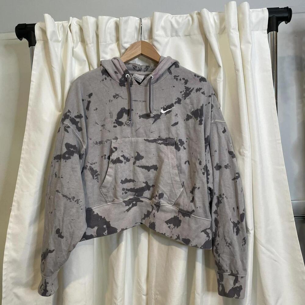 Nike grey tie-dye hoodie Size S